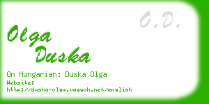 olga duska business card